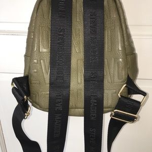 Army green, mini backpack from Steve Madden
